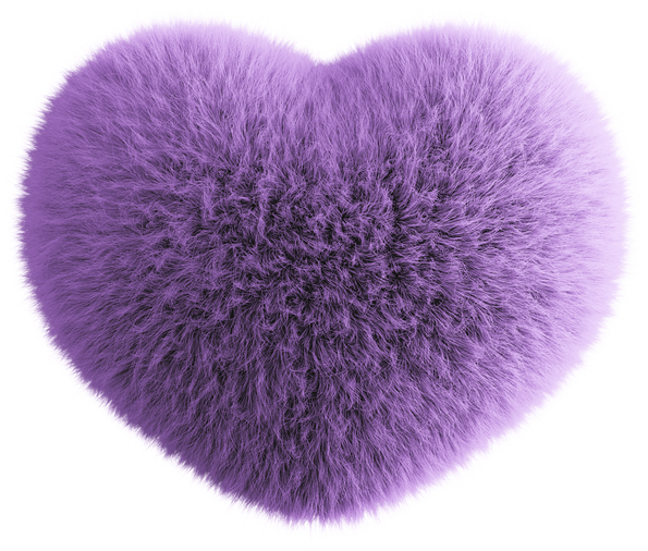 Purple Fluffy Heart