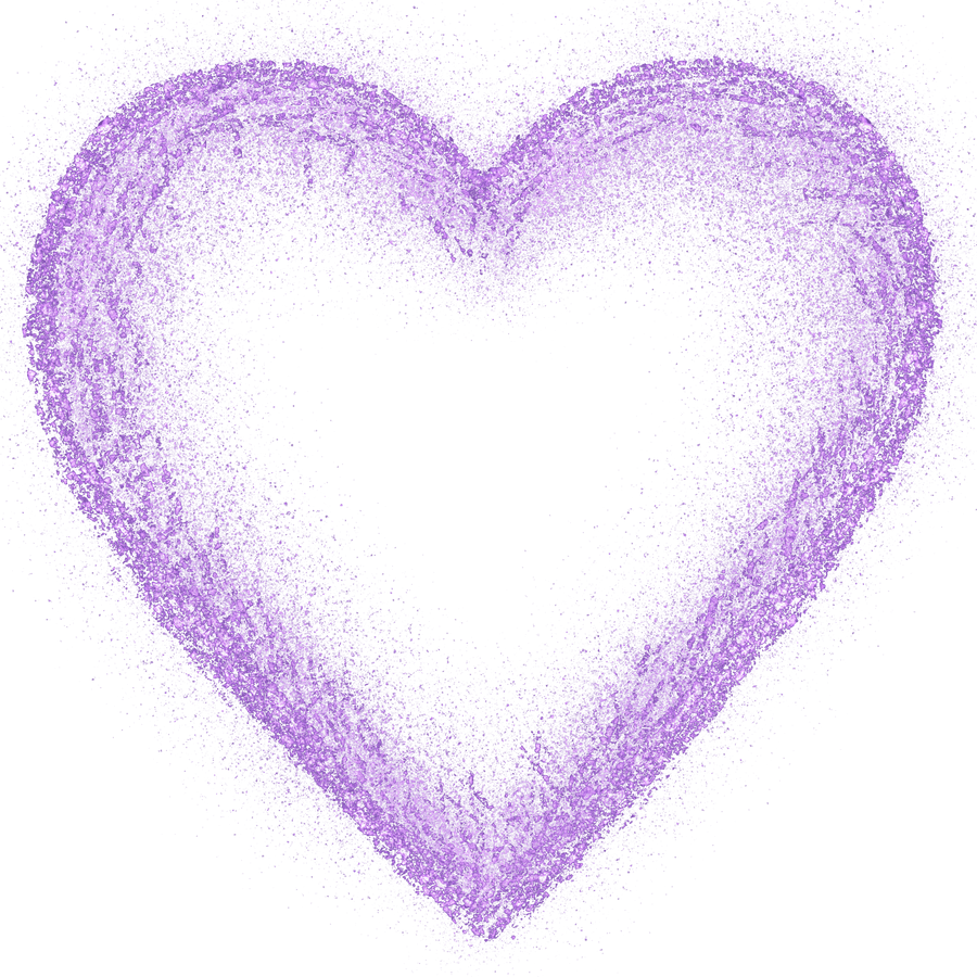 purple glitter heart